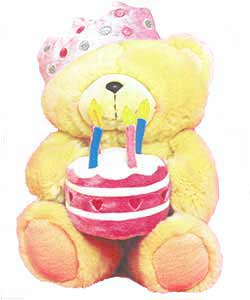 мишка с тортом подарок на день рождения